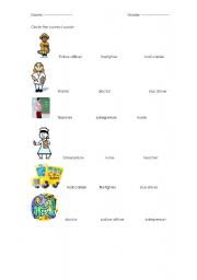 English Worksheet: workers