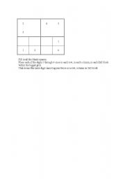 English Worksheet: cardinal numbers