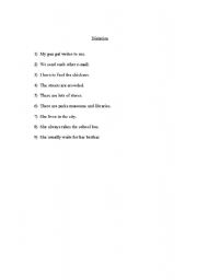 English worksheet: Dictation