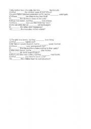 English Worksheet: qustions