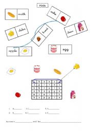 English worksheet: food