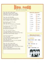 English Worksheet: The Beatles - Hey, Jude