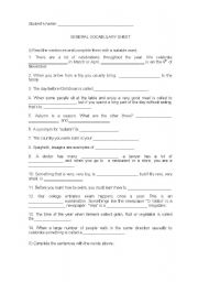 English worksheet: General vocabulary