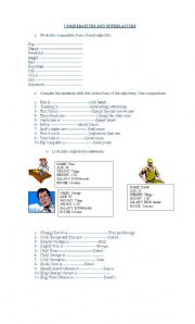 English Worksheet: comparatives