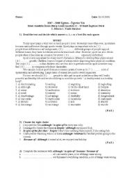 English worksheet: quiz