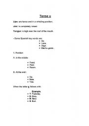 English worksheet: tense u