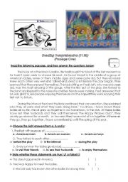 English Worksheet: 2 reading comprehension texts with comprehension exercises