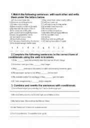 English worksheet: if clause