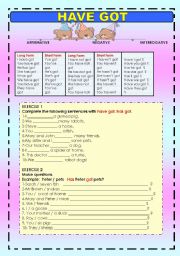 English Worksheet: HAVE GOT