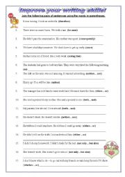 English Worksheet: Connectors: improving your writing skills