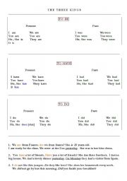 English worksheet: To Be, To Have, To Do