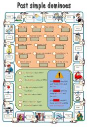 English Worksheet: past simple dominoes