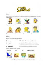English Worksheet: The Simpsons  Rome-old and Juli-eh worksheet