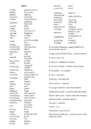 English worksheet: sport vocabulary