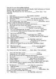 English Worksheet: past continuous simple past or present perfect