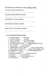 English worksheet: relative clauses