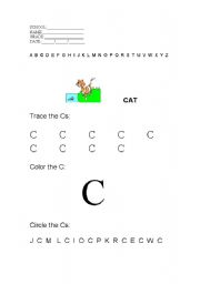 English Worksheet: alphabet