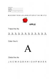 English worksheet: alphabet