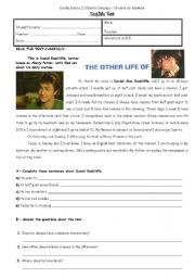 English Worksheet: The other life of Harry Potter