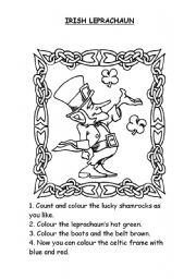 English Worksheet: Irish leprachaun