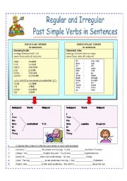 Regular and Irregular Past Simple (2 pages)