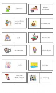 English Worksheet: PAST SIMPLE DOMINO IRREGULAR VERBS)