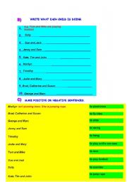 English worksheet: playground activities part 2- present continuous 