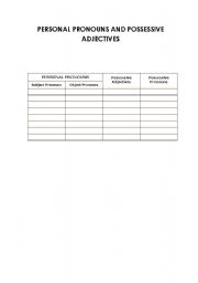 English Worksheet: personal pronouns
