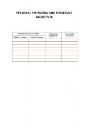 English worksheet: personal pronouns