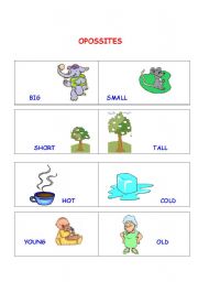English Worksheet: Basic opposites