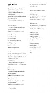 English Worksheet: Relax by Mika