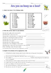 English Worksheet: similes