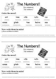 English Worksheet: The Numbers