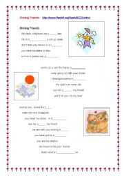 English Worksheet: song 