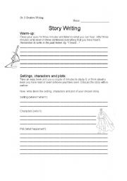 English Worksheet: Creative Writing: Setting, character & plot