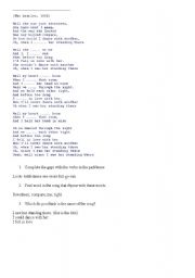 English Worksheet: beatles song 