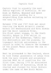 English worksheet: Captain Cook