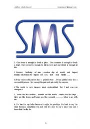 English Worksheet: Fine SMS