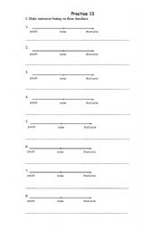 English worksheet: making sentenses basing on the timelines