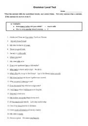 English worksheet: Grammar 