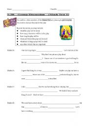 English worksheet: putting on a play (Drama)