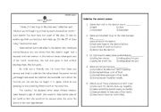 English Worksheet: Reading comprehension