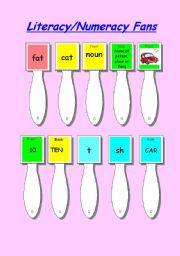 English worksheet: Literacy and Numeracy fans