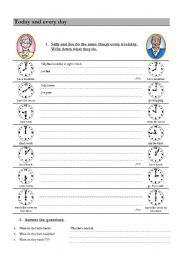English Worksheet: Today and every day