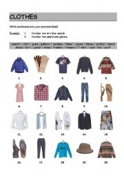 English Worksheet: Clothes