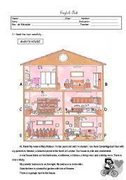 English Worksheet: Marys house