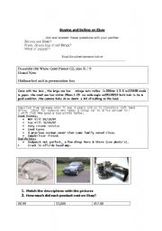 English Worksheet: Buying and Selling on Ebay: describing things