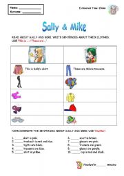English worksheet: Sally and Mike