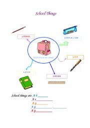 English Worksheet: School Things
