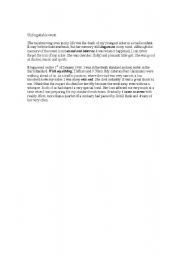 English Worksheet: unforgettable event